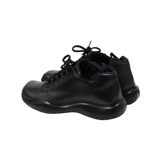 Prada Men Vintage AW99 Chunky Derby US8 UK7 Black Leather Square Toe Platform - Picture 5 of 11